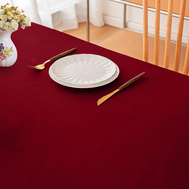Polyester Tablecloth Rectangular 1PC - Wrinkle & Stain Resistant, Heavy Duty Banquet Cloth - Wedding, Party & Restaurant Use