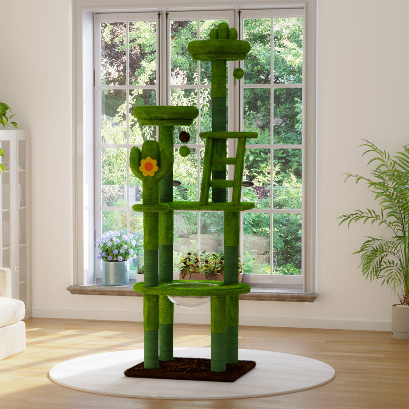Tour pour chat 72 po Cactus 72 po, Vert