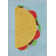 Kehr Double Taco Novelty Multi Blue Printed Distressed Machine Washable Area Rug