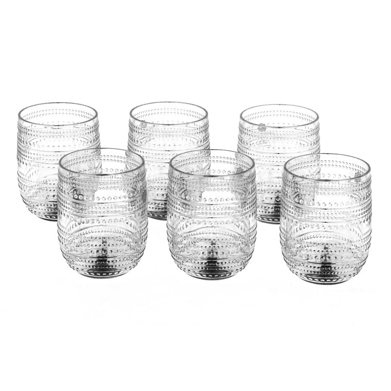 Adalet 426 ml Acrylic Drinking Glass Set, Clear