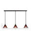 Luminaire suspendu linéaire sur pied 3 lumières avec verre Firré Saturn de 7 po-116396095-32325968