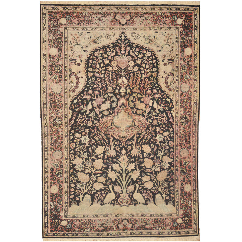 Tapis cachemire en laine noué à la main Derba