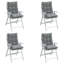 Ensemble de 6 coussins de chaise à dossier bas vidaXL en tissu Oxford gris (100% polyester)-2026938415-2066229880