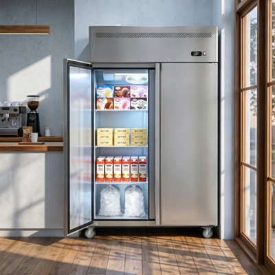 Congélateur droit en acier inoxydable Coolake