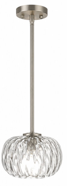 Luminaire suspendu sphère en verre martelé 1 lumière pour îlot de cuisine, Noir mat