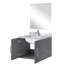 Meuble-lavabo gris foncé 18 po Miroir et robinet - Grattoir - Comptoir de 24 po, miroir et finition attrayante-116922167