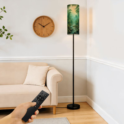 Lampe sur pied Tropical Rainforest Stream Waterfall Vibrant Plants
