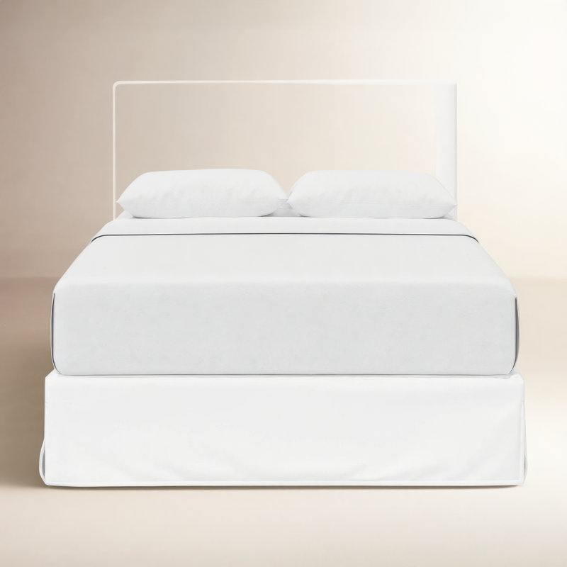 Verona Upholstered Slipcover Bed, Queen, White Performance Twill