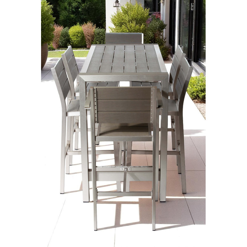 Betty 6 Piece Bar Stool Set, Gray