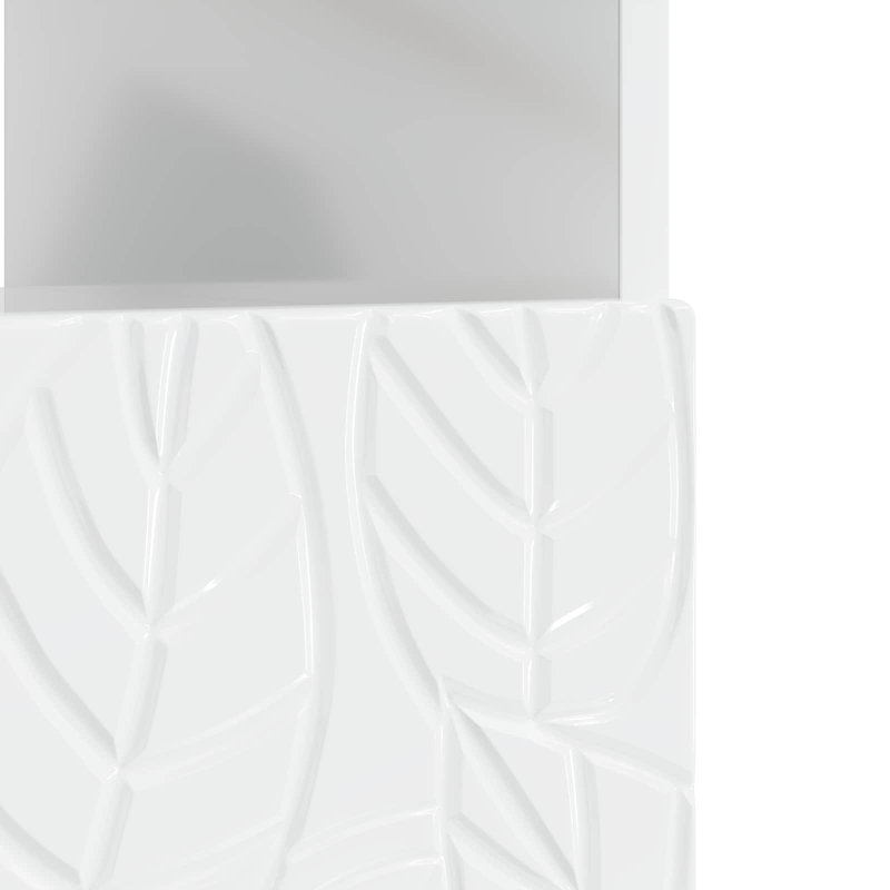 Unfinished with Fireplace Included, High Gloss White, 43cm H x 81cm W x 35cm D
