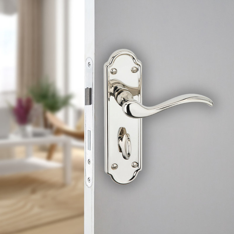 Door Handle, Polished Nickel