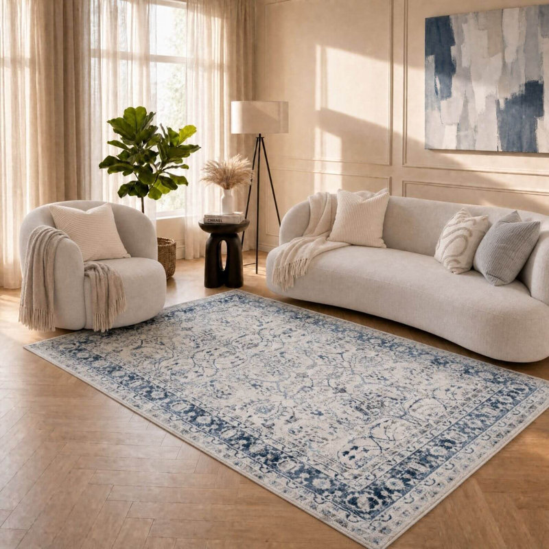 Montana Collection Rectangle Oriental and Vintage Look Area Rug, 80X150 cm