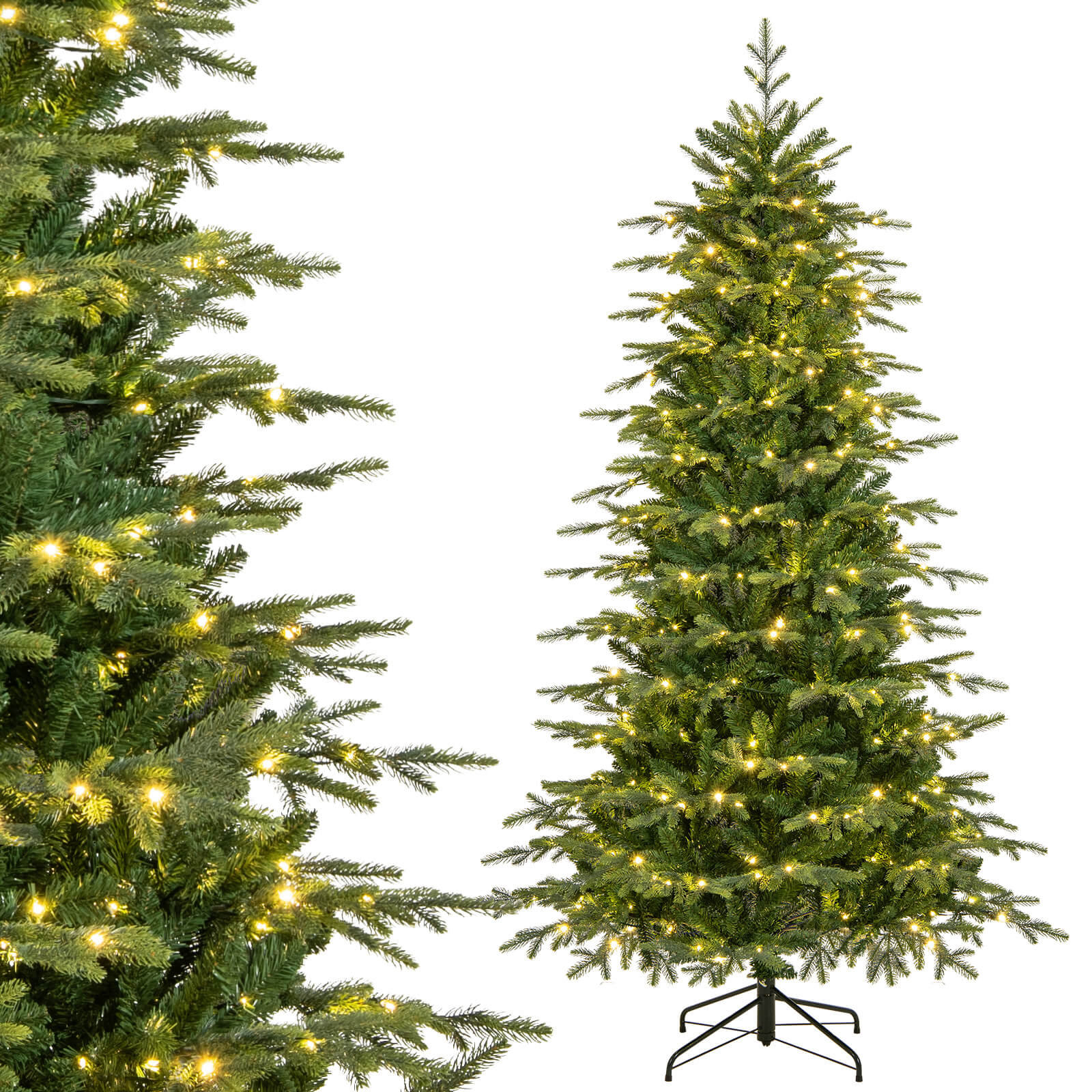 9' Pre-Lit Christmas Tree, 7.5'