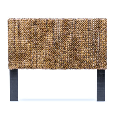 Romero Rattan/Wicker Natural Brown Panel Headboard