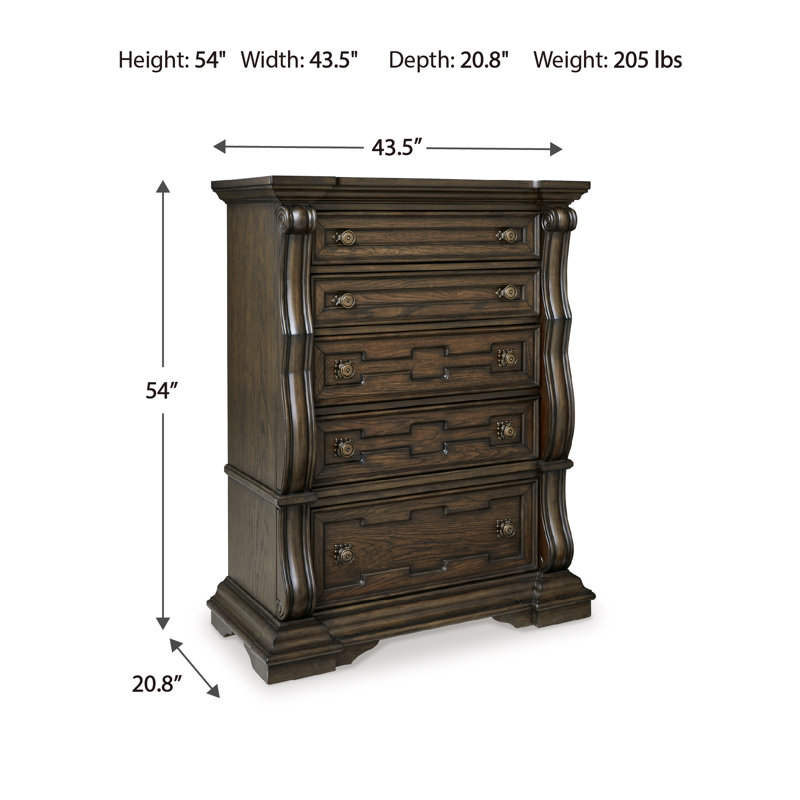Himrod 43.5'' W 5 - Drawer Dresser