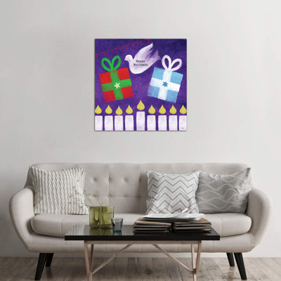 Happy Holidays by Linda Woods - Wrapped Canvas Painting