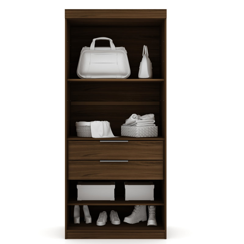 Aleece 35.98'' Closet System, Brown