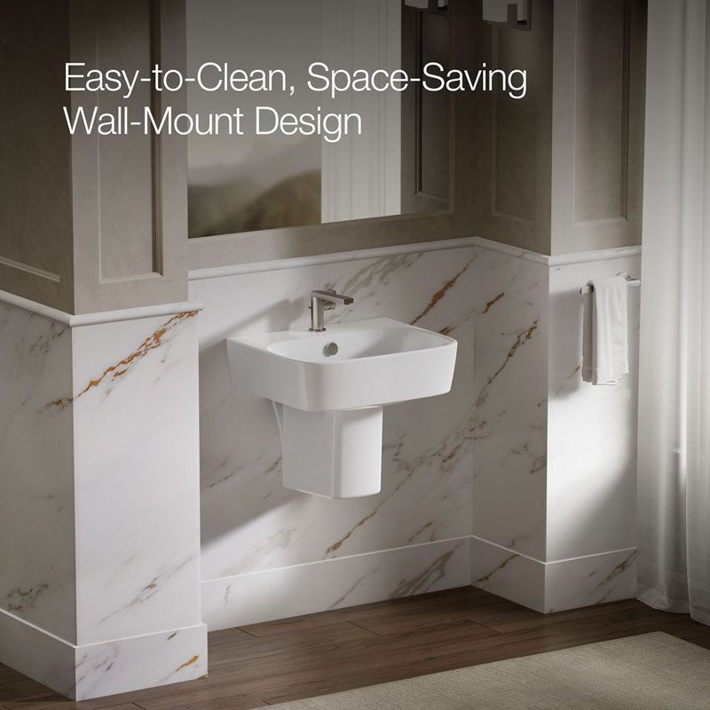 ModernLife™ Wall Mount Bathroom Sink, Single