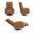 Genuine Leather Dual Motor Swivel Power Recliner With Power Headrest-2040360752