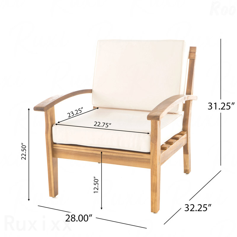 Patio Club Chair, Cream
