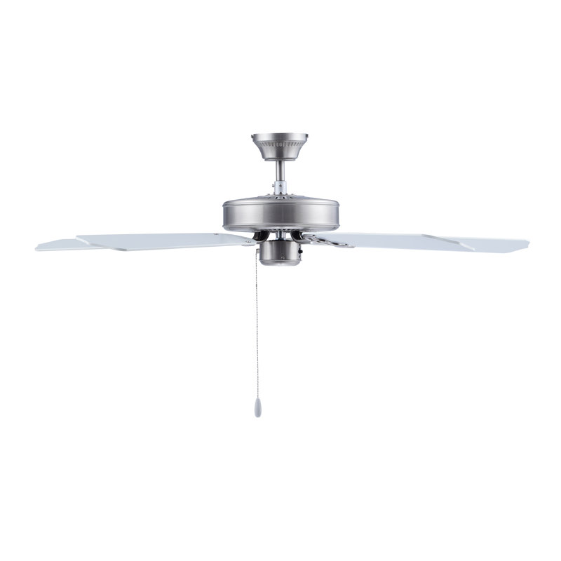 Ventilateur de plafond d'intérieur 5 pales Royal Star, Nickel brossé, Oui, Blanc