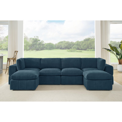 Aprea 138" Wide Reversible Modular Sofa & Chaise