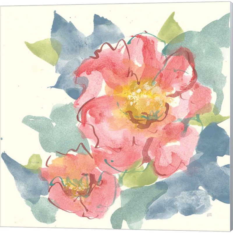 Pivoine dans le rose par Chris Paschke, art sur toile (ensemble de 2)
