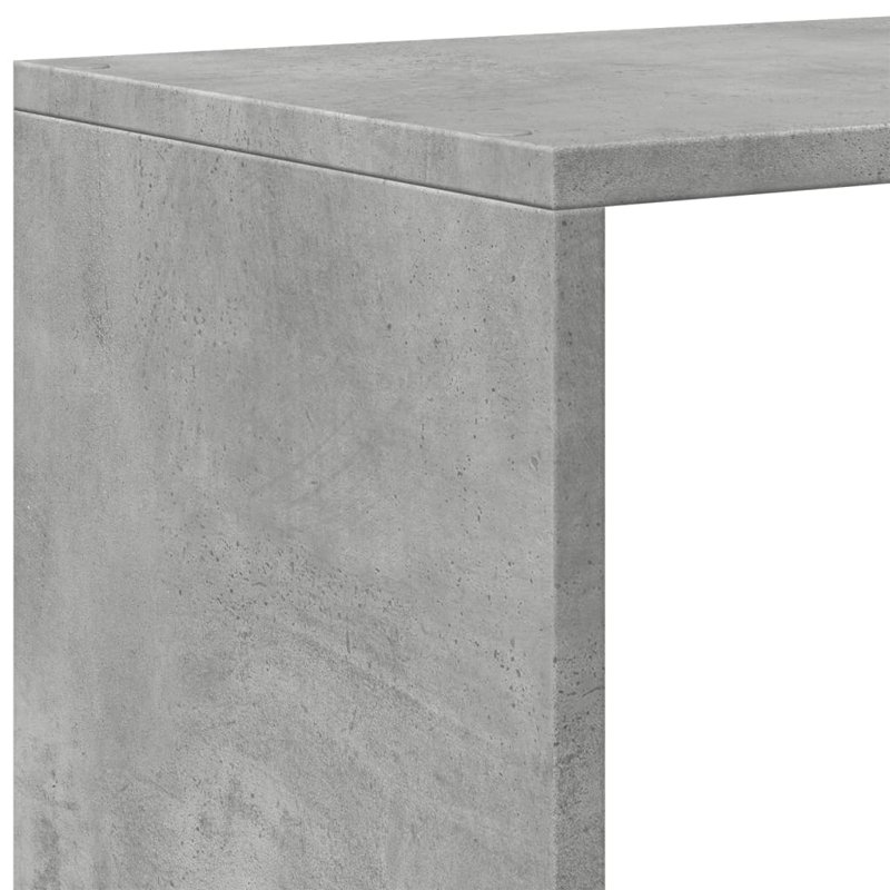 Saphronia Bookcase, (4 Shelves) 131.5cm H x 131.5cm W x 29cm D, Concrete Grey