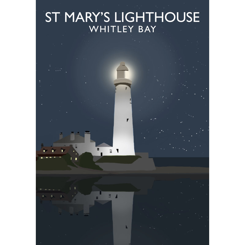 'St. Marys Lighthouse 2' by Richard O'Neil - Print, No Frame, 40 cm H x 30 cm W x 1 cm D
