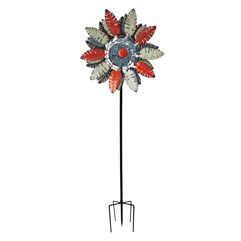 Colorful Feather Design Double Sided Metal Kinetic Spinner