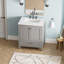 Lavabo-lavabo gris. Armoire 30 po entièrement assemblée avec comptoir en marbre. Fabrication en bois massif. Fermeture douce. Profondeur 30,22 po, largeur 18,79 po, hauteur 33,5 po. Rangement moderne 94,26 lb. Installation à faire soi-même