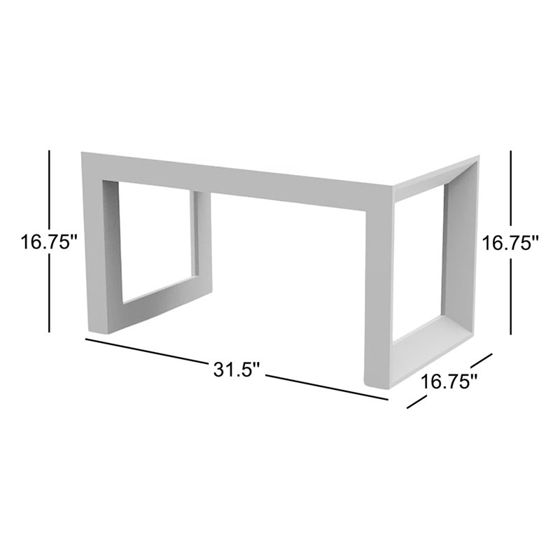 Frame Matt Polyethylene Picnic Bench, Ice