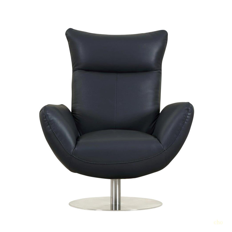 Méridienne moderne en cuir véritable 22 po Global United, Marine