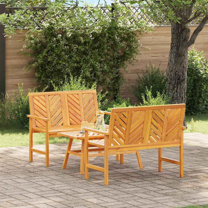 Vidaxl Garden Lounge Set 2 Pcs Brown Solid Acacia Wood