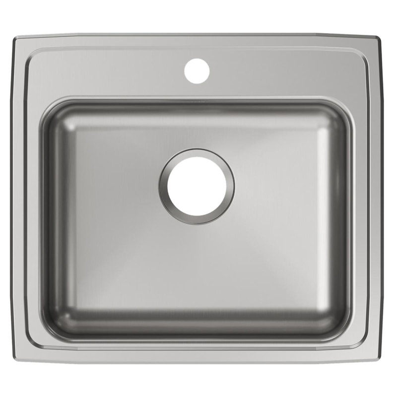 Évier de cuisine à montage sur plan L 22 po x l 20 po Lustertone, 1 trou