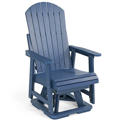 Patio Adirondack Swivel Glider Comfortable Backrest Ergonomic Seat