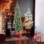 Arbre de Noël 7,5 pi avec 92 pommes de pin - 1588 pointes, branches mixtes en PVC et en aiguilles dures, structure à charnières pour une installation facile, support en métal robuste-1482165379-1482165380