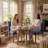 Upholstered Dining Chair, Modern Parsons Kitchen Chair, High Back Side Chair with Solid Wood Legs-1559251543