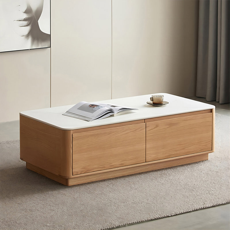 Table basse Burlywood, H 13,78 po x L 39,37 po x l 21,65 po