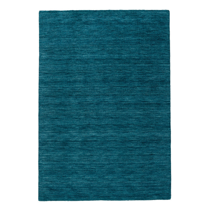 Delegal Solid Colour Wool Area Rug, Rectangle 70 x 140cm