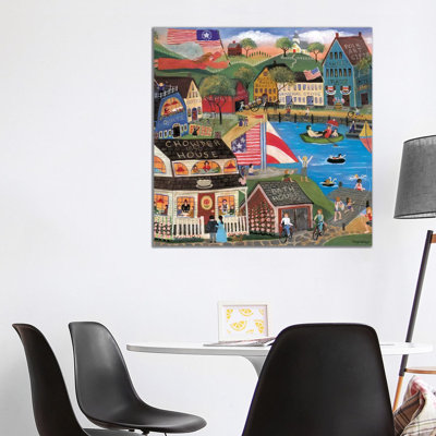 Summertime Spirit Village Cheryl Bartley by Cheryl Bartley - Print on Canvas