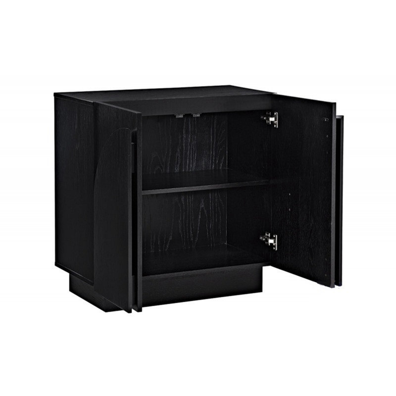 Buffet Mid-Century moderne avec buffet et portes arquées, Noir