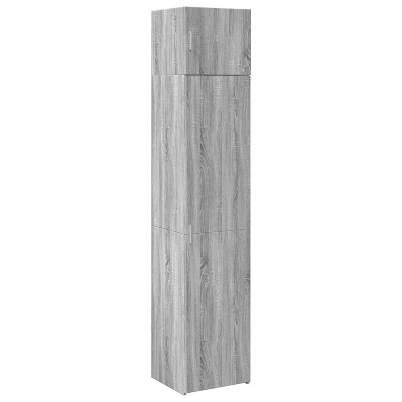 17 Stories Slim Storage Cabinet Engineered Wood, 225cm H x 45cm W x 42.5cm D, Grey Sonoma