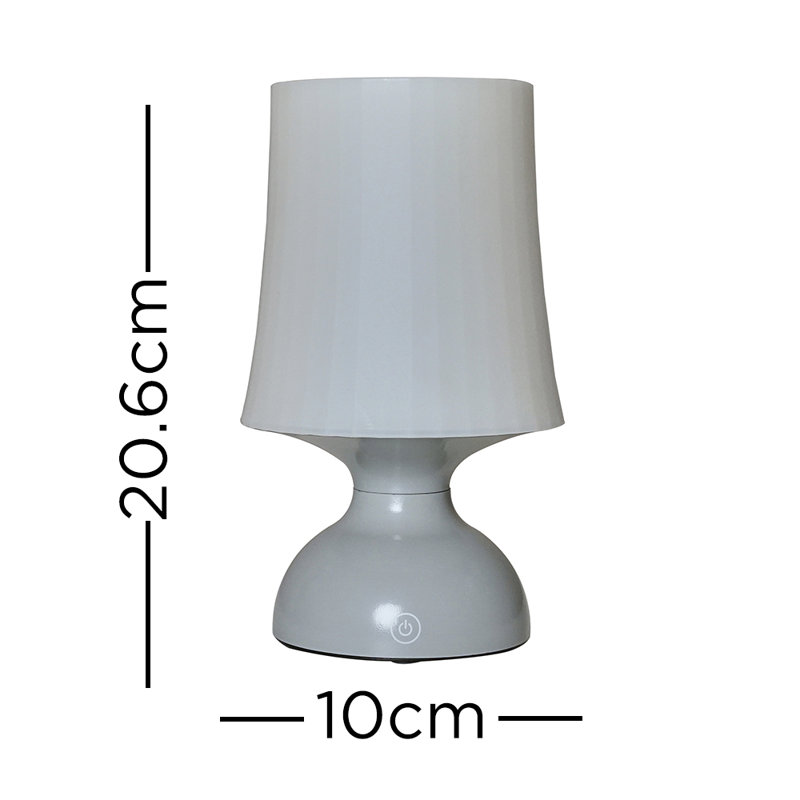 Generre 20.6cm Battery Powered Integrated LED Outdoor Table Lamp, Grey