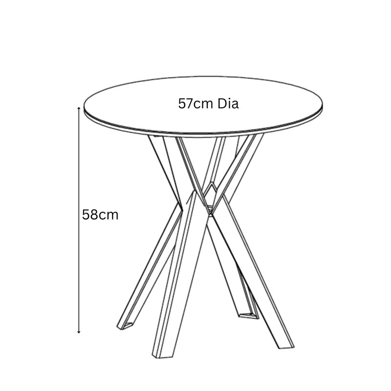 Carletto End Table, White