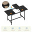 Ensemble de table de salle à manger extensible pour 4-8, grande table de cuisine extensible de 63 po avec 2 bancs et 2 tabourets, plateau en bois moderne et structure en métal, peu encombrant, facile à assembler, noir.-129768551-129768550