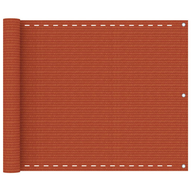 vidaXL Balcony Screen Terracotta 29.5x118.1" HDPE, 118.1" W x 29.5" D, Terracotta