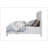 Rustic Gray & Weathered White Finish Queen Bed