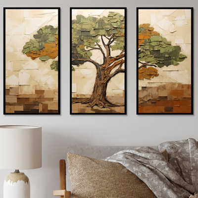 Arbre vert majestueux vert Baobab II - arbre africain, art mural