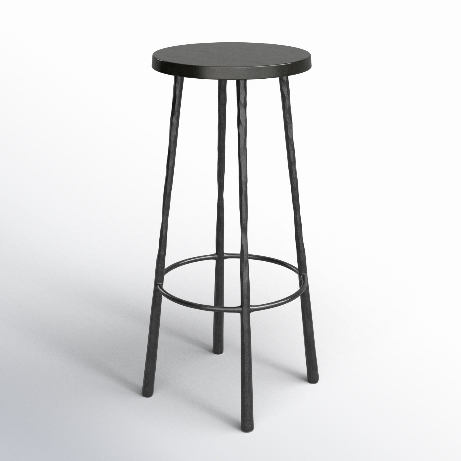 Moreen 26" Counter Stool, Bar Stool (30" Seat Height), Dark Gunmetal